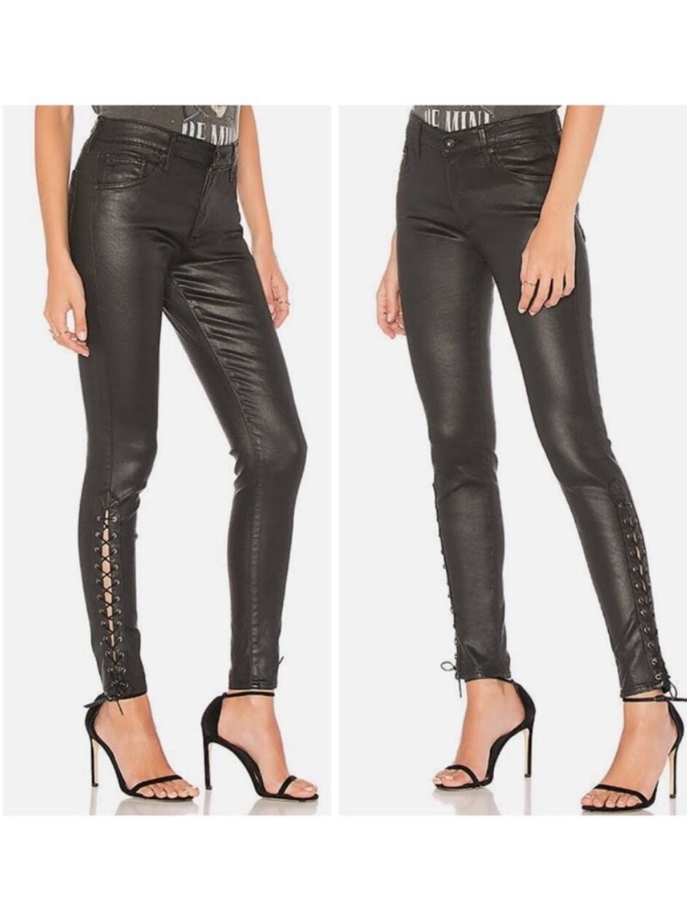 AG The Farrah Skinny Ankle Lace Jeans